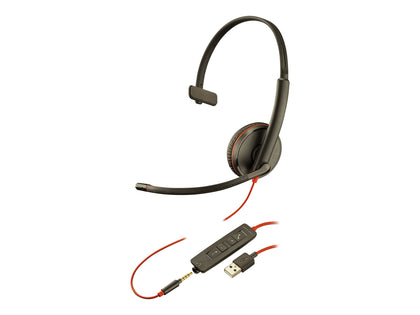 Plantronics BlackWire C3215 UC Mono Corded Headset