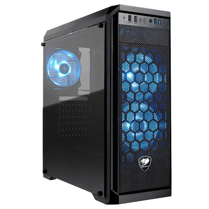 Cougar MX330-G-AIR tempered glass mid tower Blue LED Fans